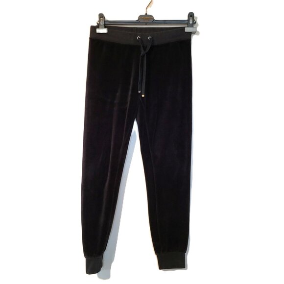 JUICY COUTURE Black Velour Women's Jogging Pants Size XS - Picture 2 of 11